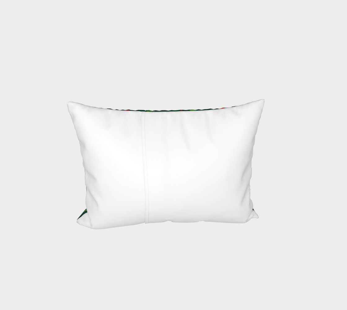 Green Christmas branches and berries pillow sham thumbnail #4