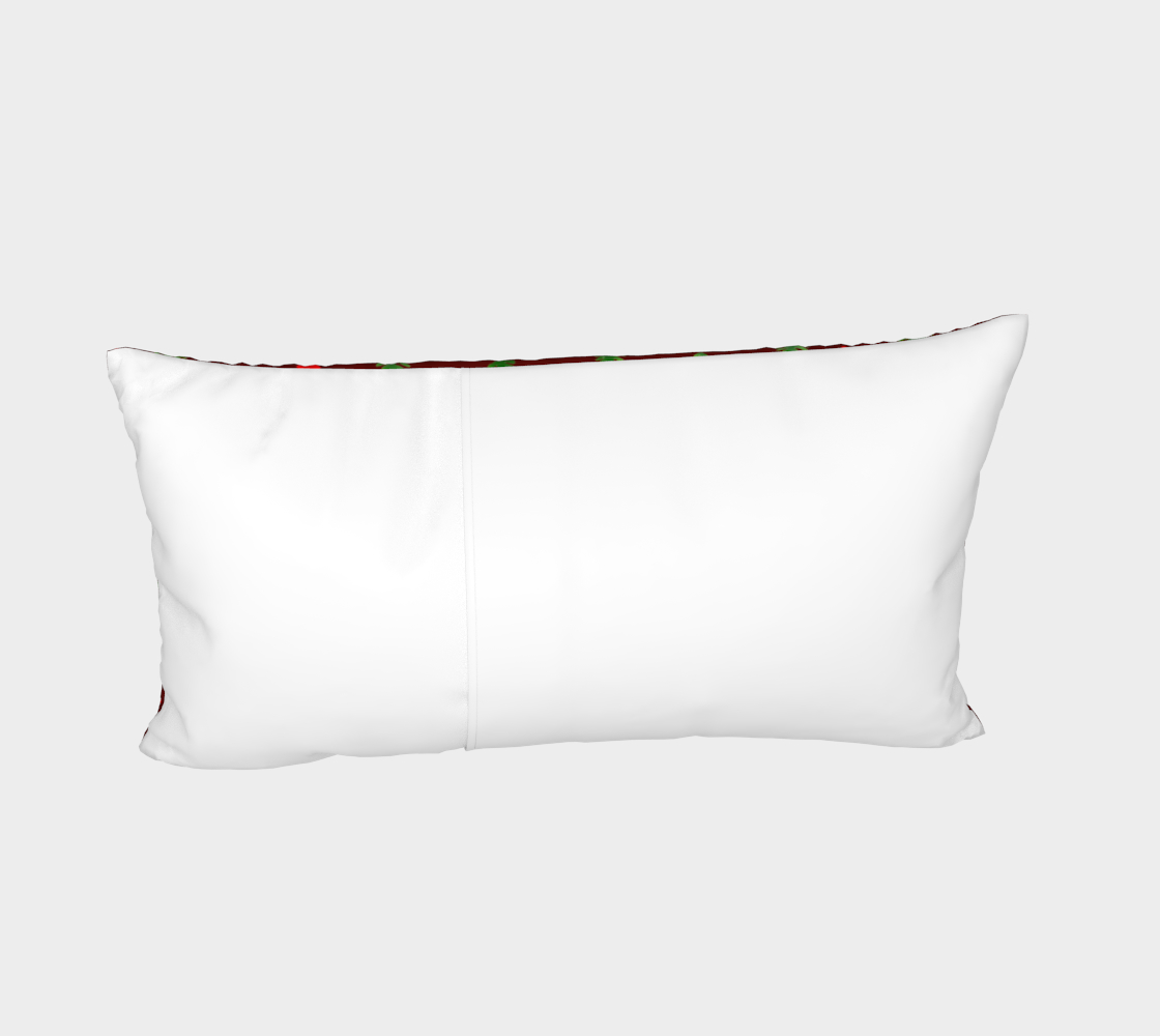 Burgundy Christmas branches and berries pillow sham thumbnail #5