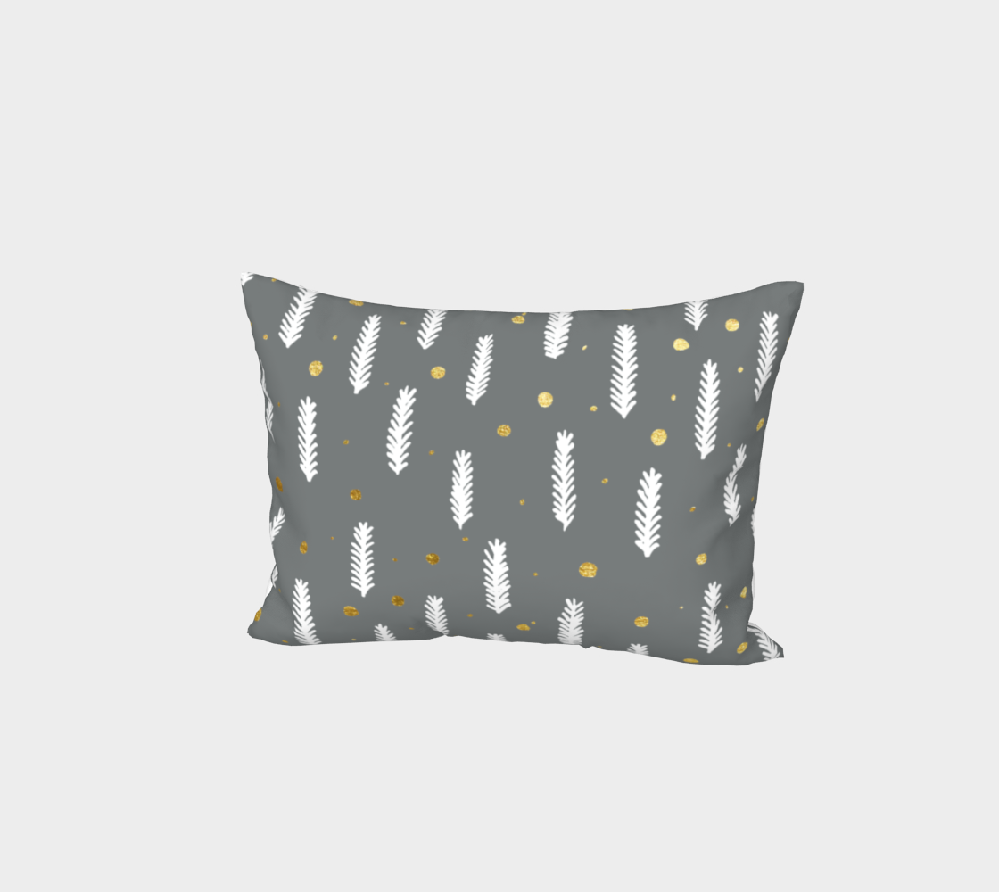 Christmas branches and dots - gray preview