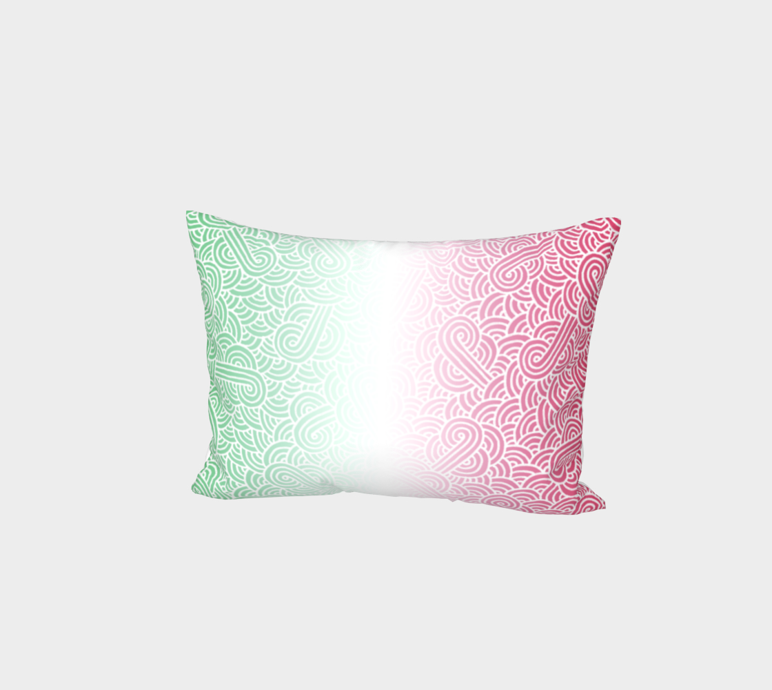 Aperçu de Ombré abrosexual colours swirls doodles Bed Pillow Sham