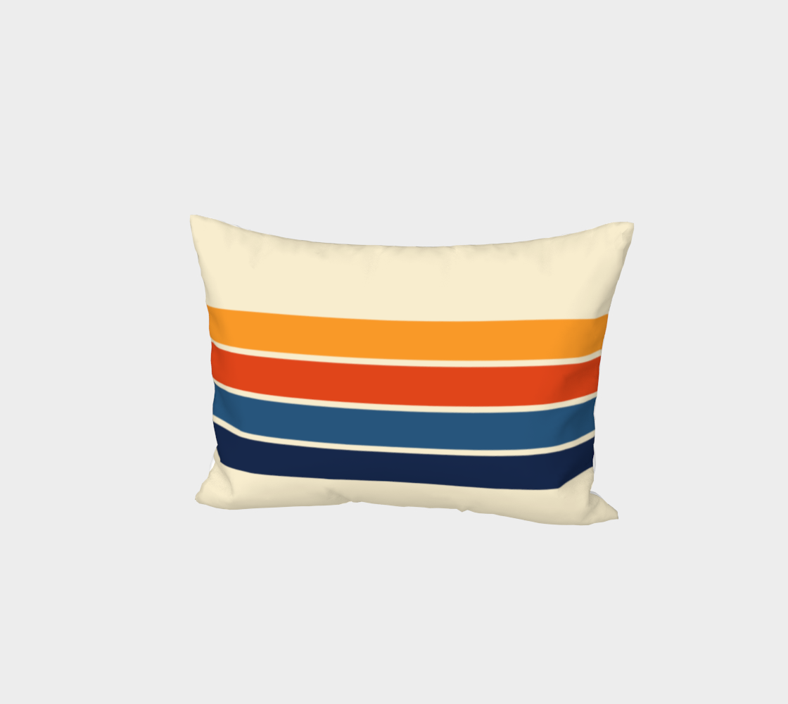 Groovy 1970 Stripe Pillow Sham preview