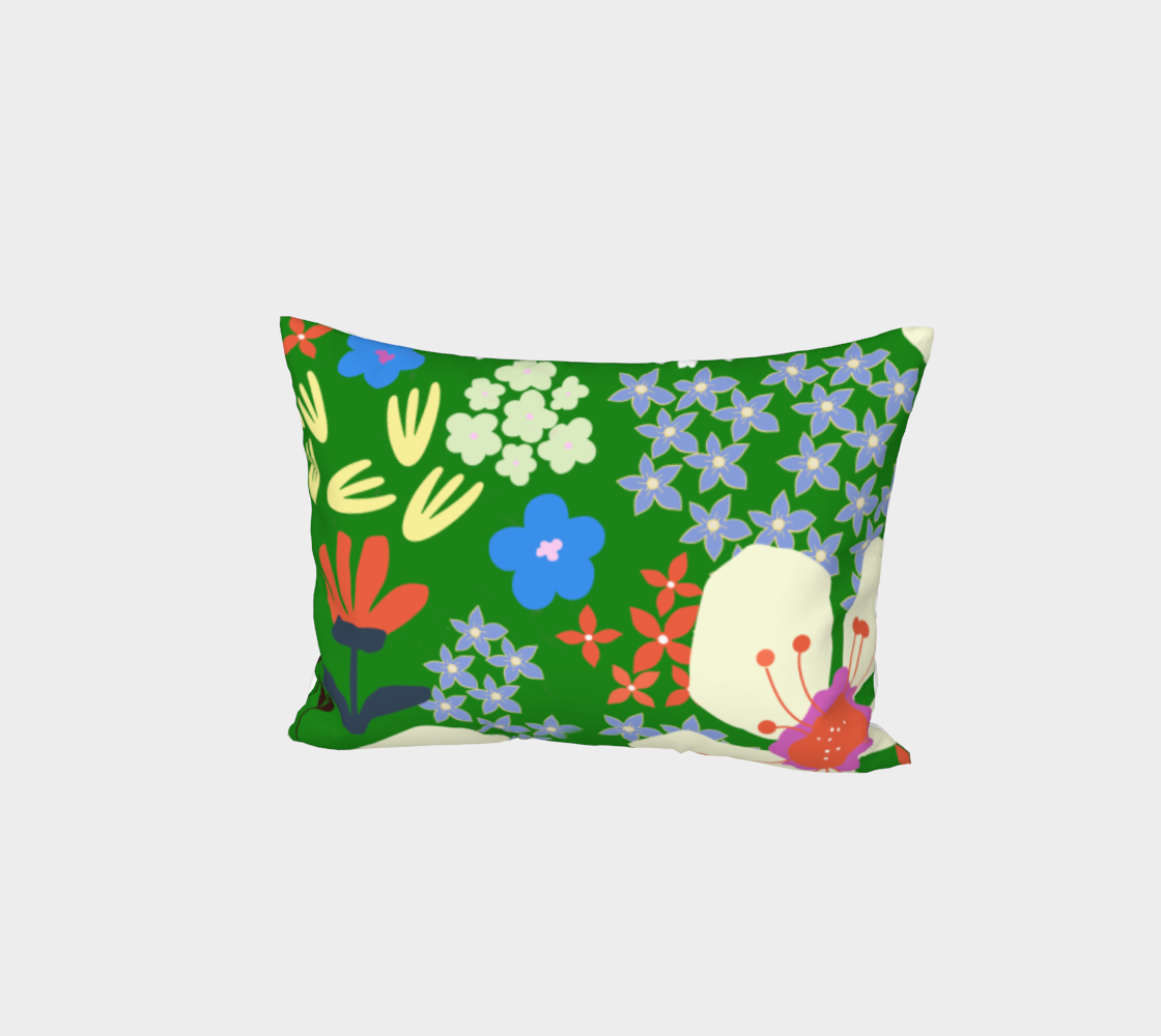 wildflowers in green sham preview