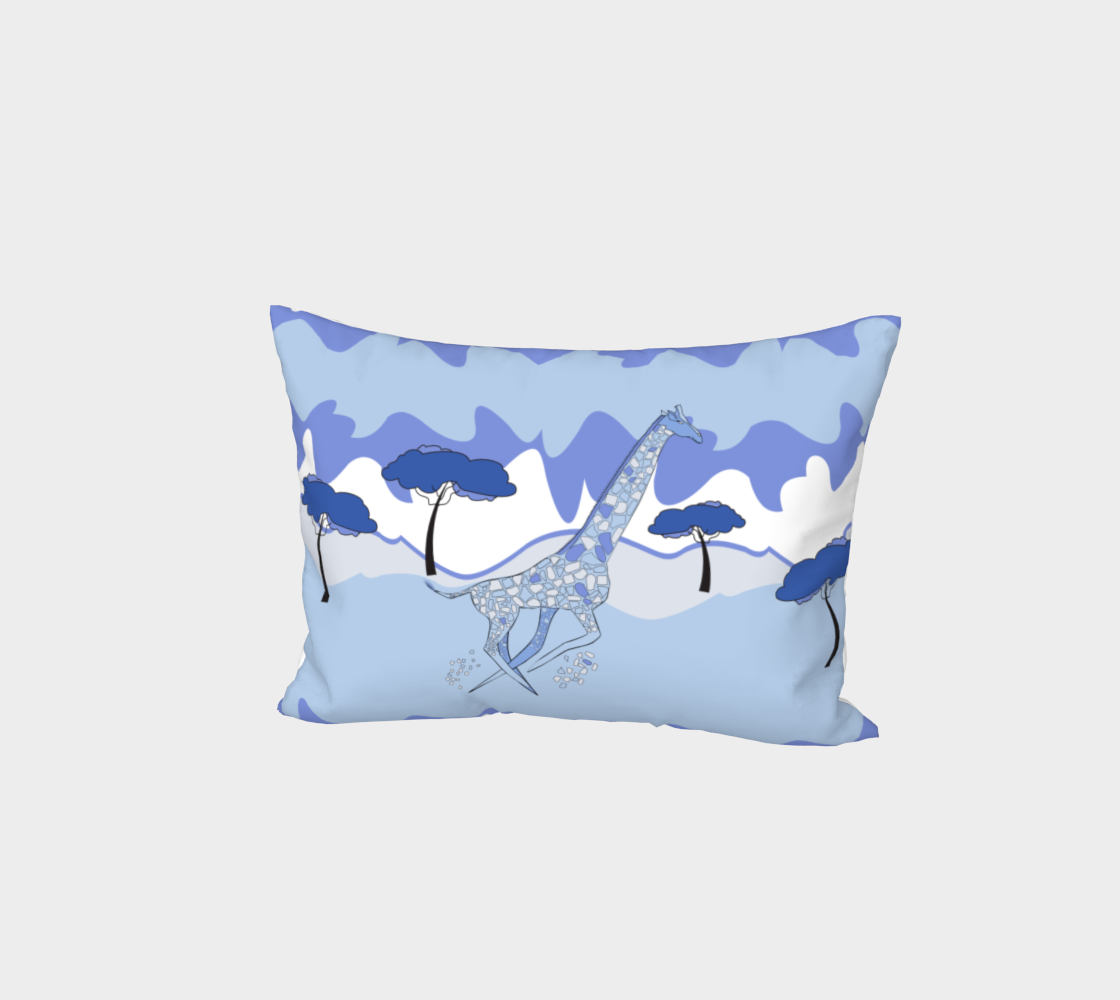 Running Giraffe Bed Sham blue and purple preview