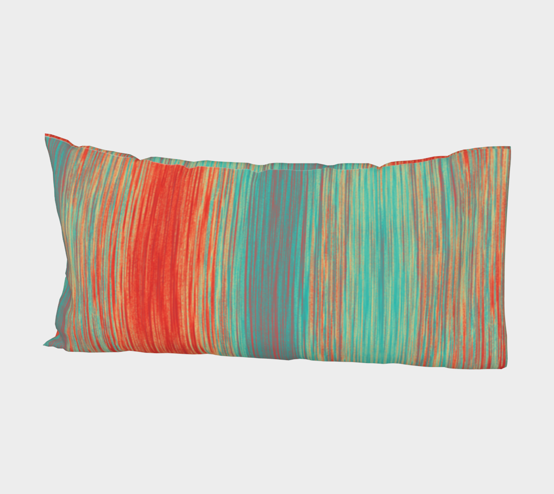 Aperçu de Coral Red Teal Green Blue Blended Lines #2