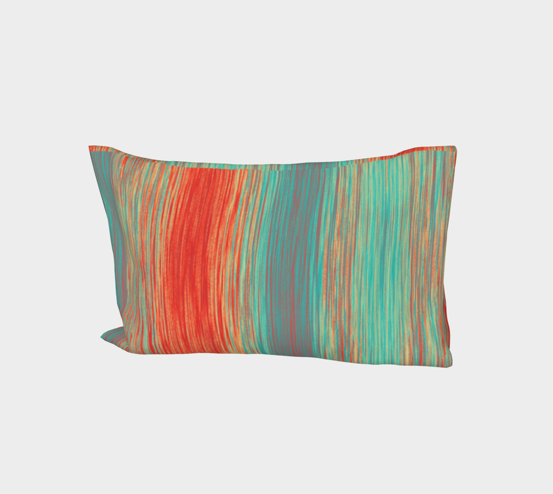 Coral Red Teal Green Blue Blended Lines aperçu