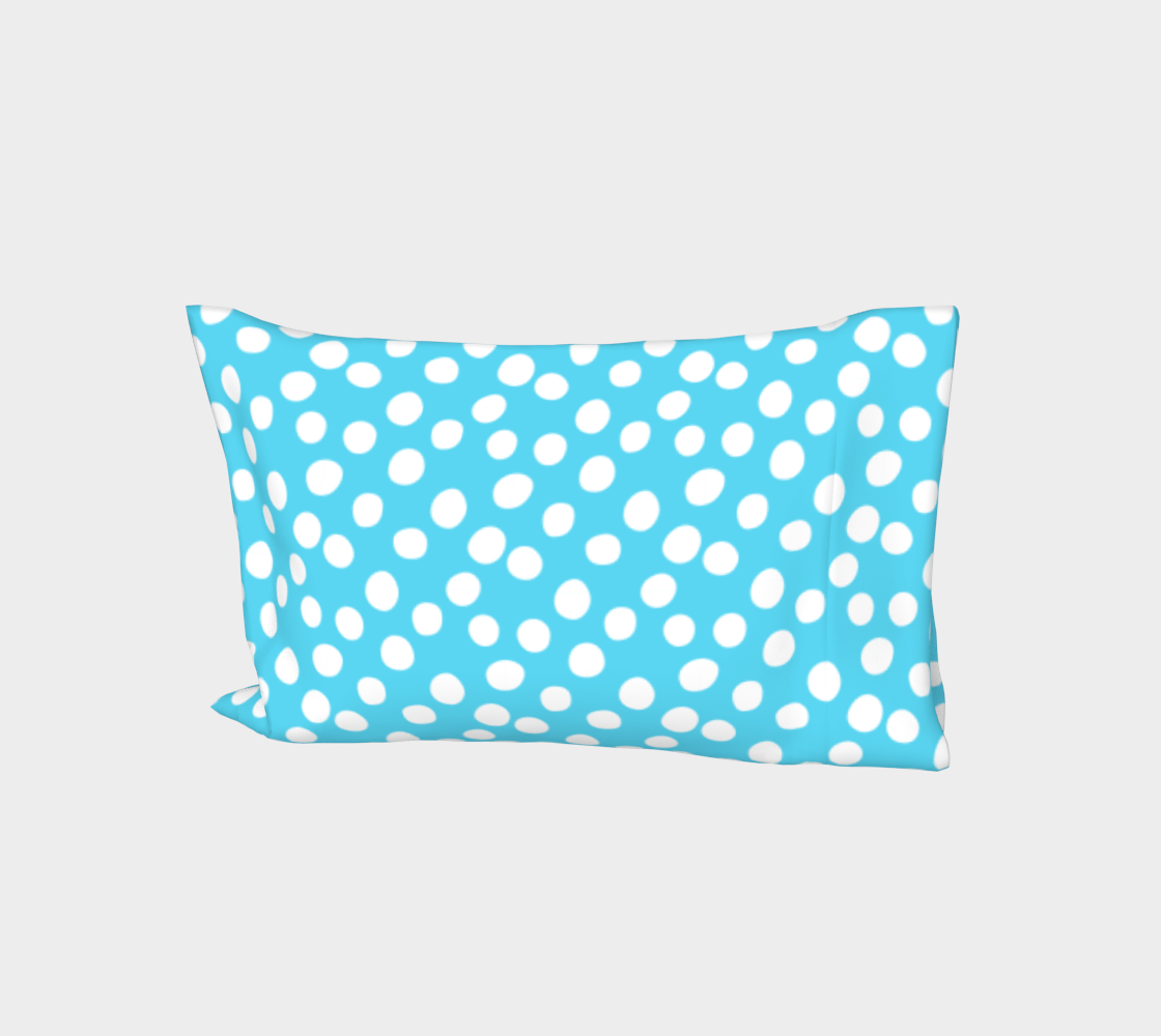All About the Dots Bed Pillow Sleeve - Blue preview