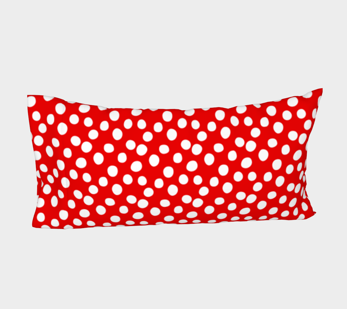Aperçu de All About the Dots Bed Pillow Sleeve - Red #4