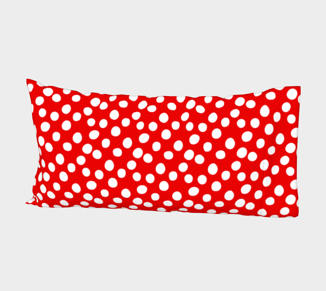 All About the Dots Bed Pillow Sleeve - Red Miniature #3