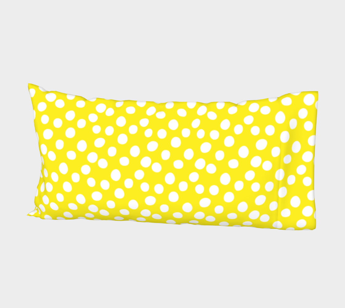 Aperçu 3D de All About the Dots Bed Pillow Sleeve - Yellow