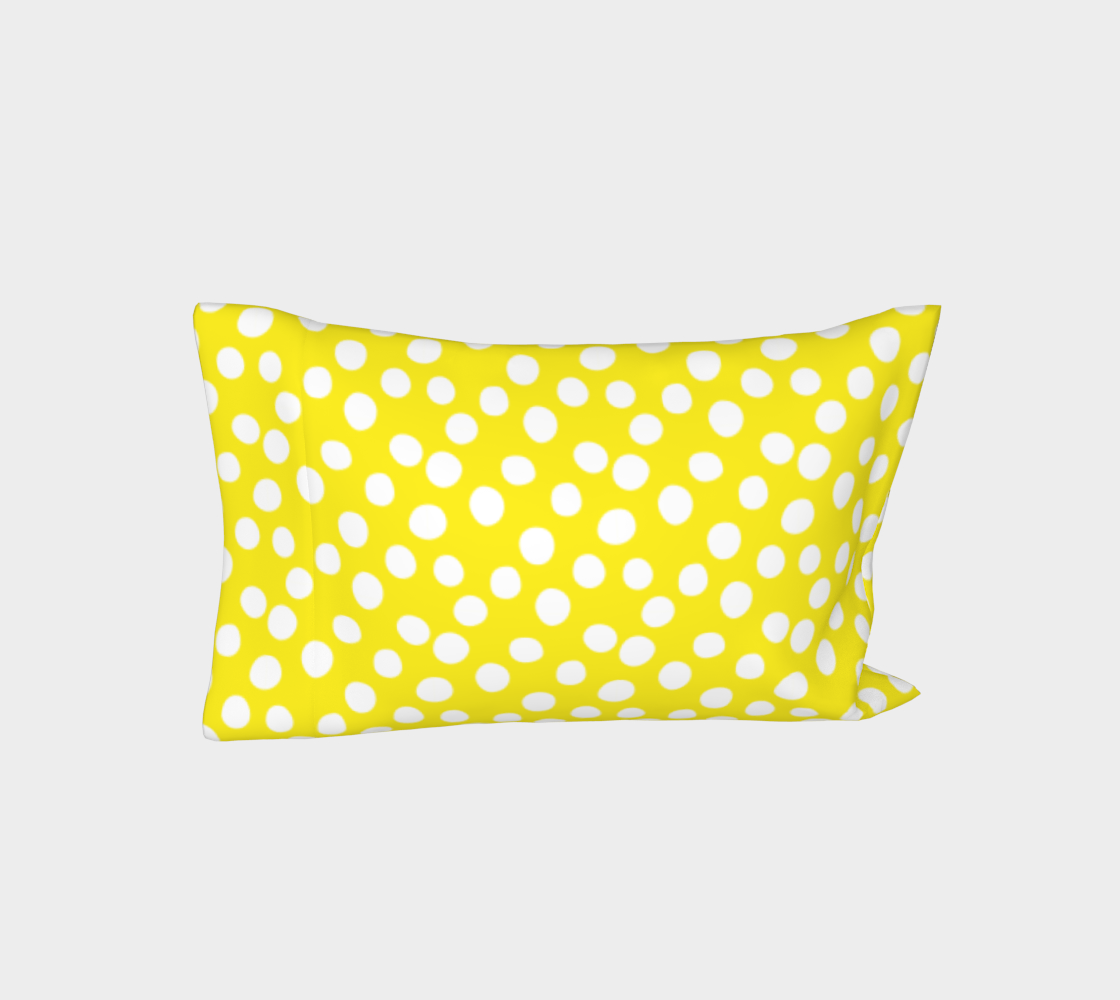 Aperçu de All About the Dots Bed Pillow Sleeve - Yellow #3
