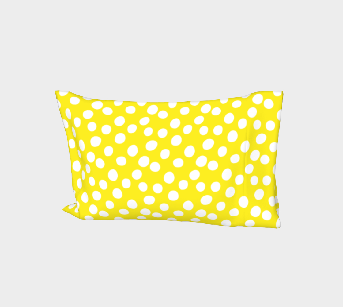 Aperçu de All About the Dots Bed Pillow Sleeve - Yellow