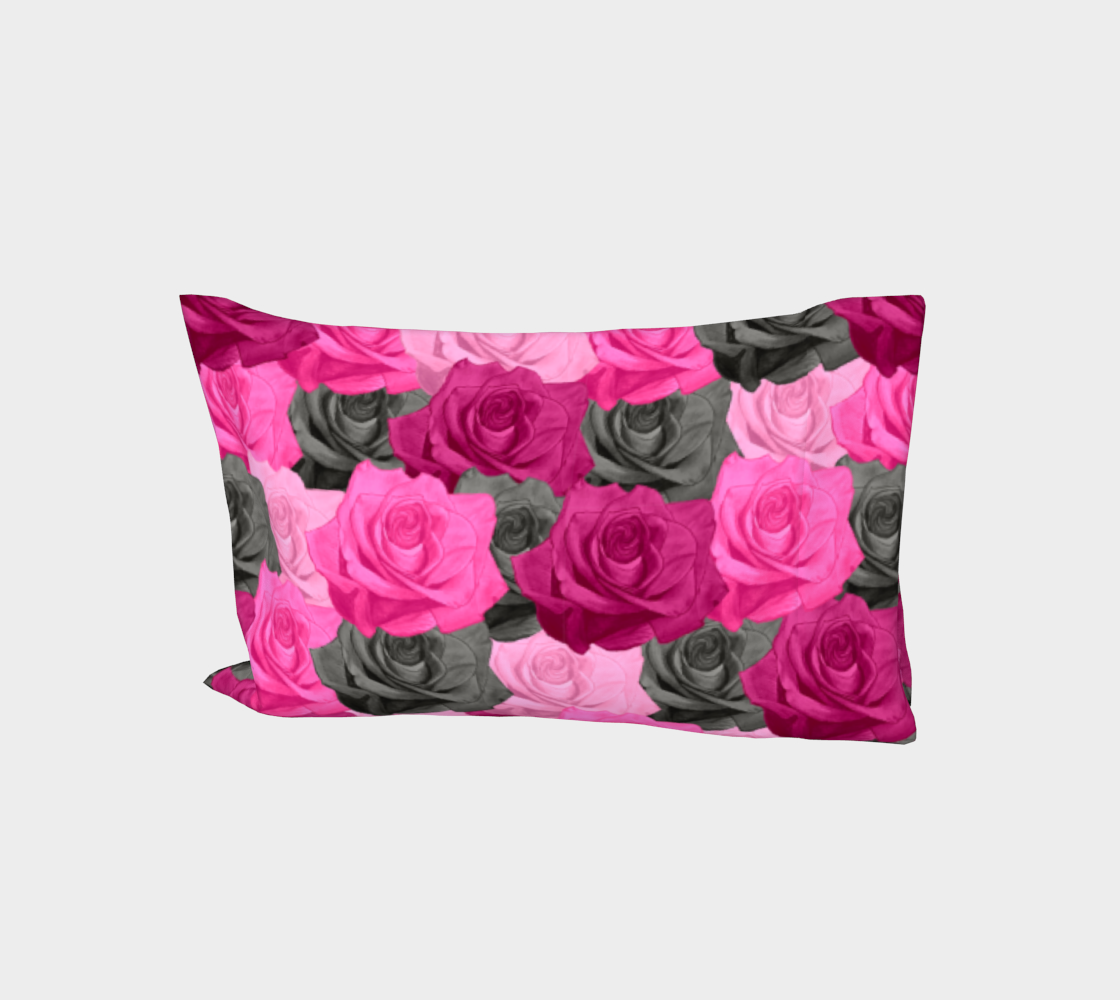 Aperçu de Pink Roses Bed Pillow Sleeve