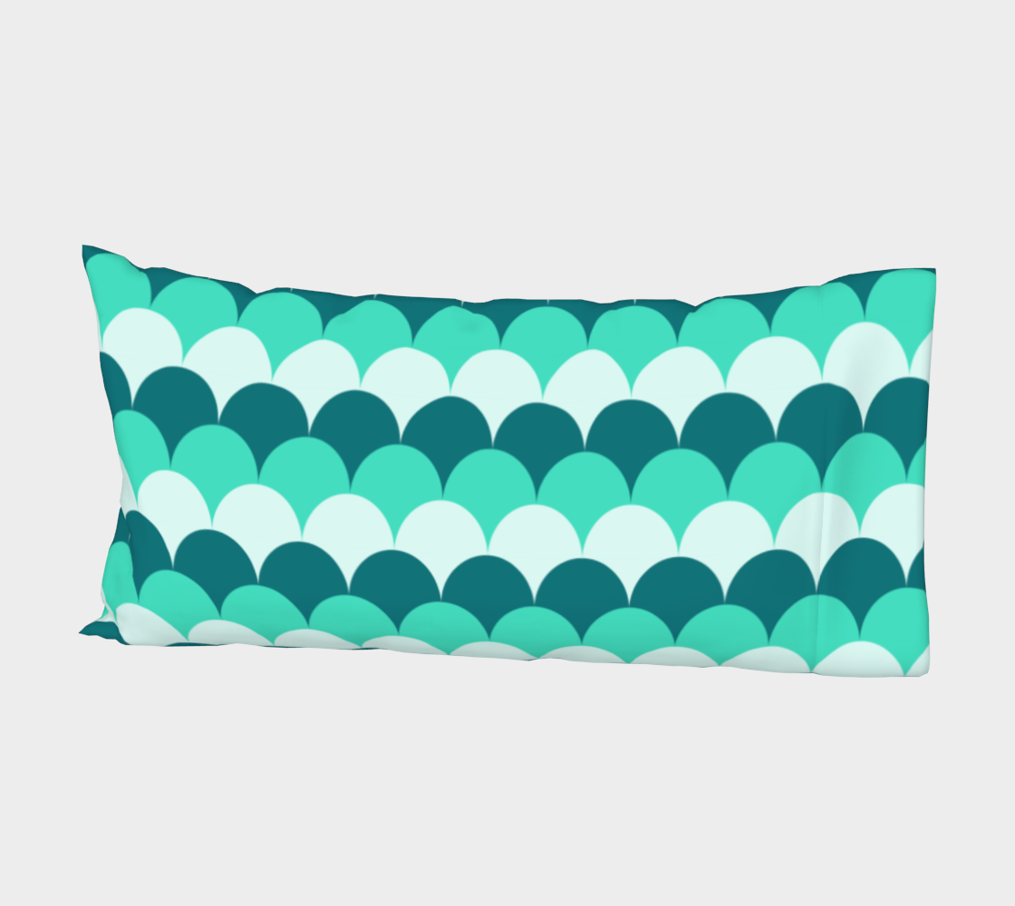 Aperçu de Mermaid Scales Bed Pillow Sleeve #2