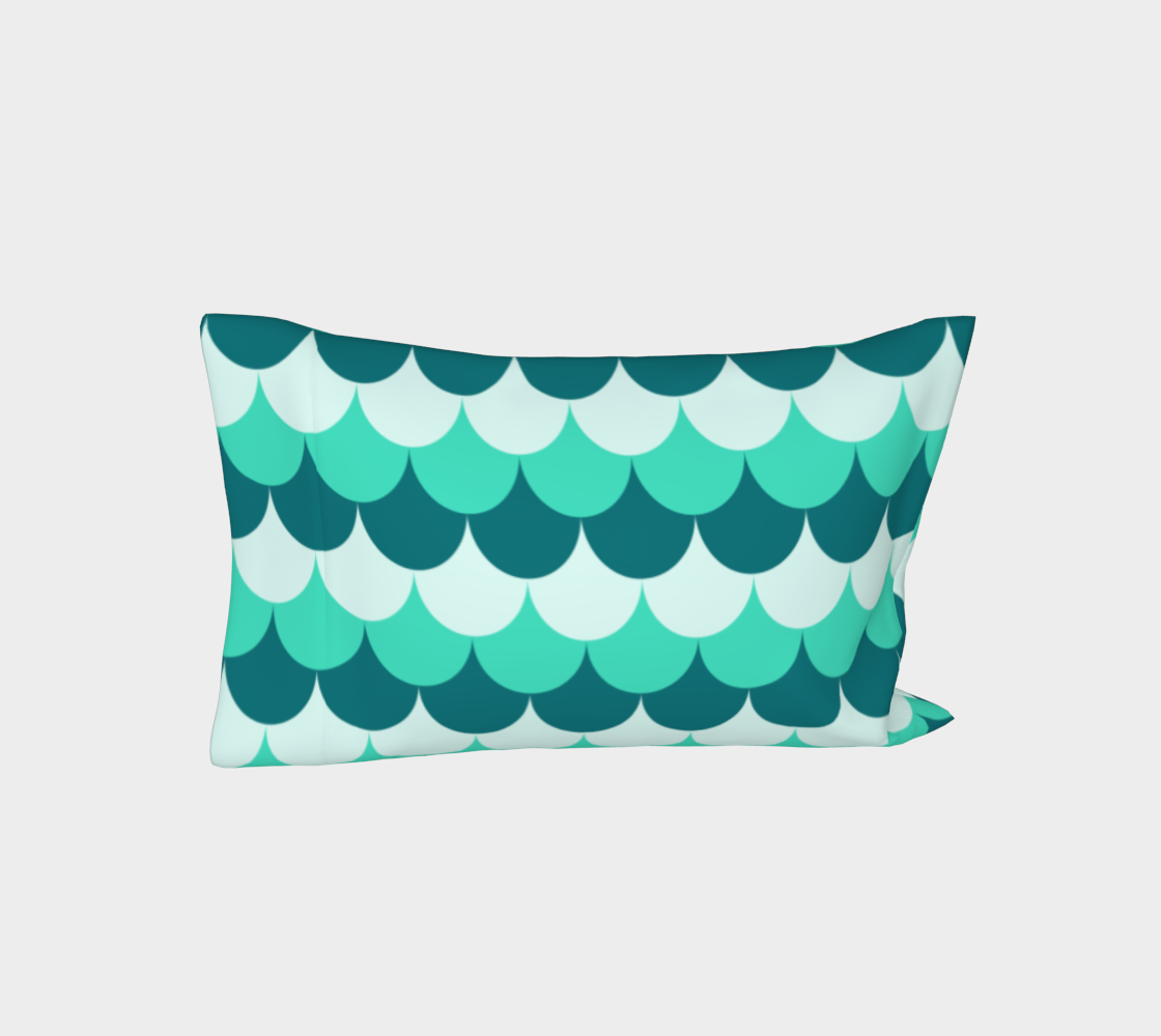 Aperçu de Mermaid Scales Bed Pillow Sleeve #3