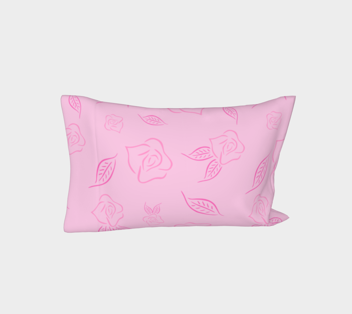 Cartoon Rose Bed Pillow Sleeve Miniature #4