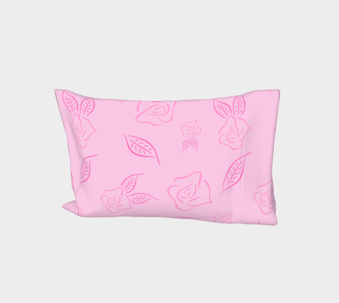 Cartoon Rose Bed Pillow Sleeve Miniature #2