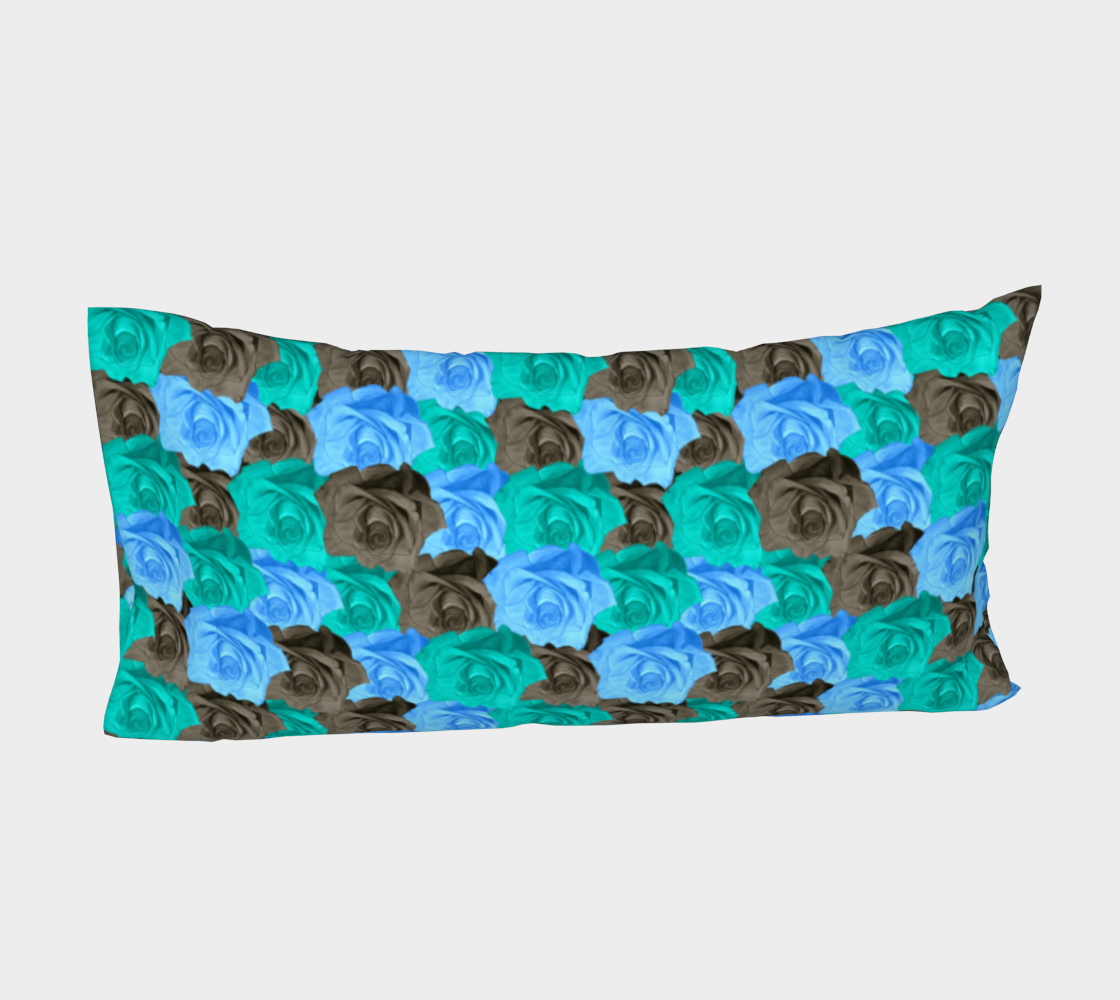 Blue Roses Bed Pillow Sleeve Miniature #5