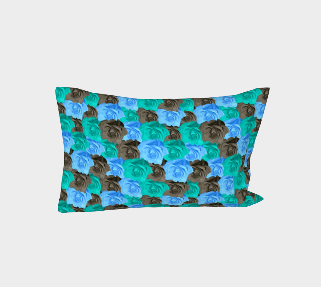 Aperçu de Blue Roses Bed Pillow Sleeve #3