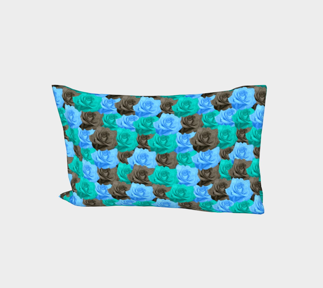 Aperçu 3D de Blue Roses Bed Pillow Sleeve