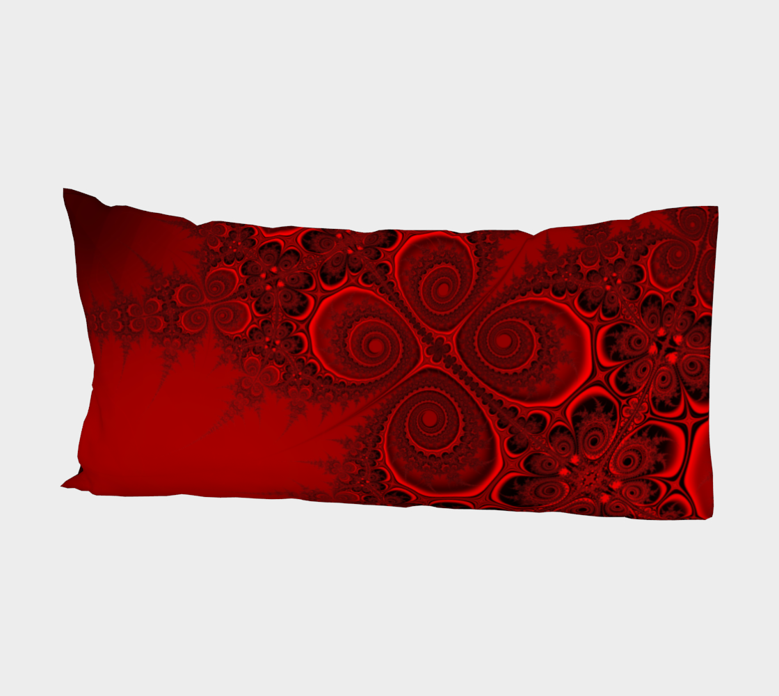 Red and Black Fractal Swirls Spirals preview #2