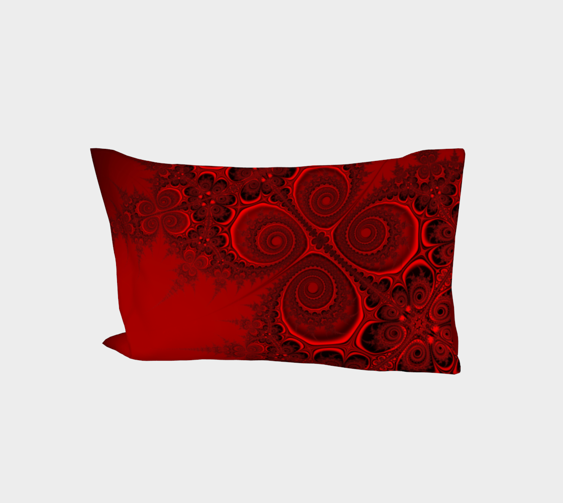Red and Black Fractal Swirls Spirals preview #1