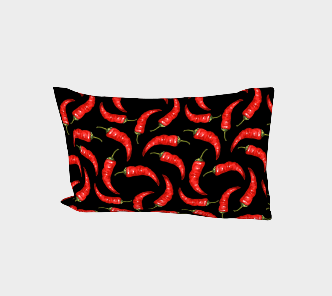 Chili peppers on black preview