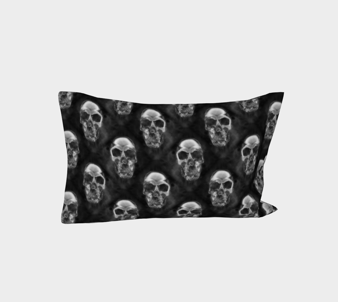 Aperçu de Human Skulls Pattern on Black #3