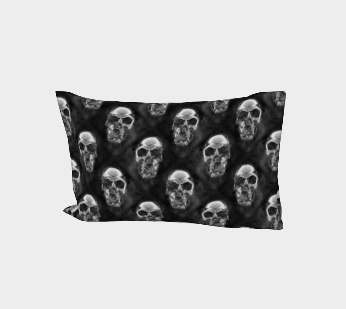 Aperçu de Human Skulls Pattern on Black #1