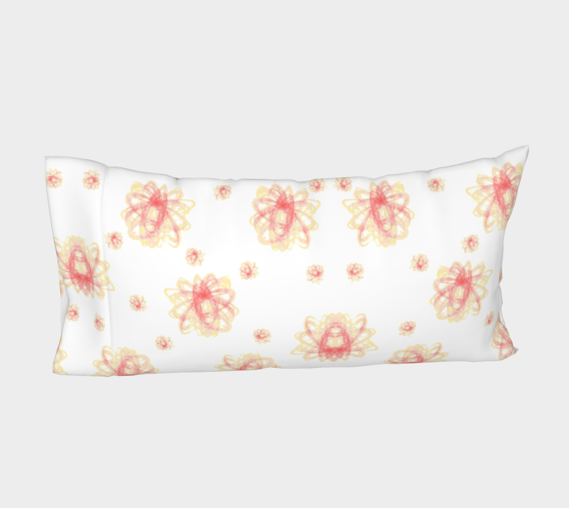 Pastel Strawberry Orange Elliptical Floral Pillow Sleeves Standard King Pillow Cases Vitalsole preview #4