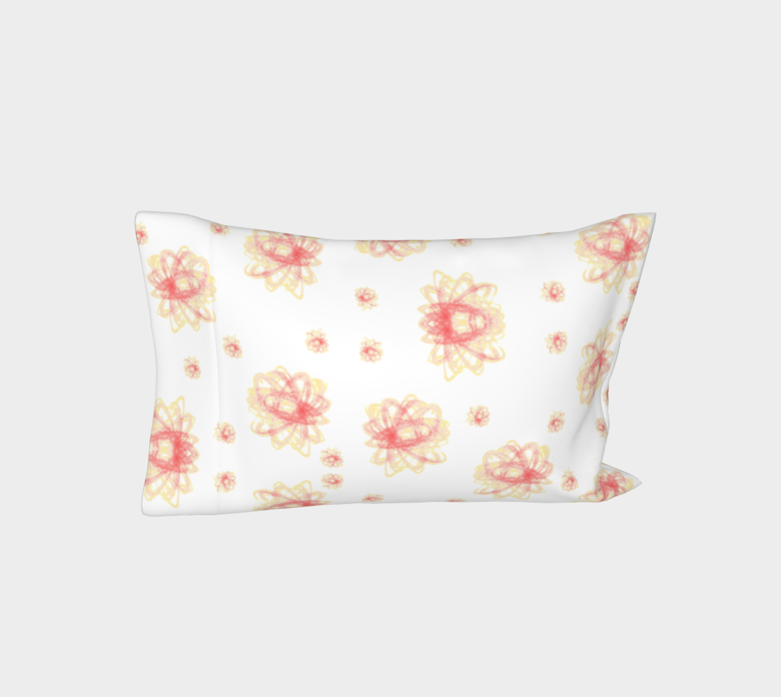 Pastel Strawberry Orange Elliptical Floral Pillow Sleeves Standard King Pillow Cases Vitalsole thumbnail #4