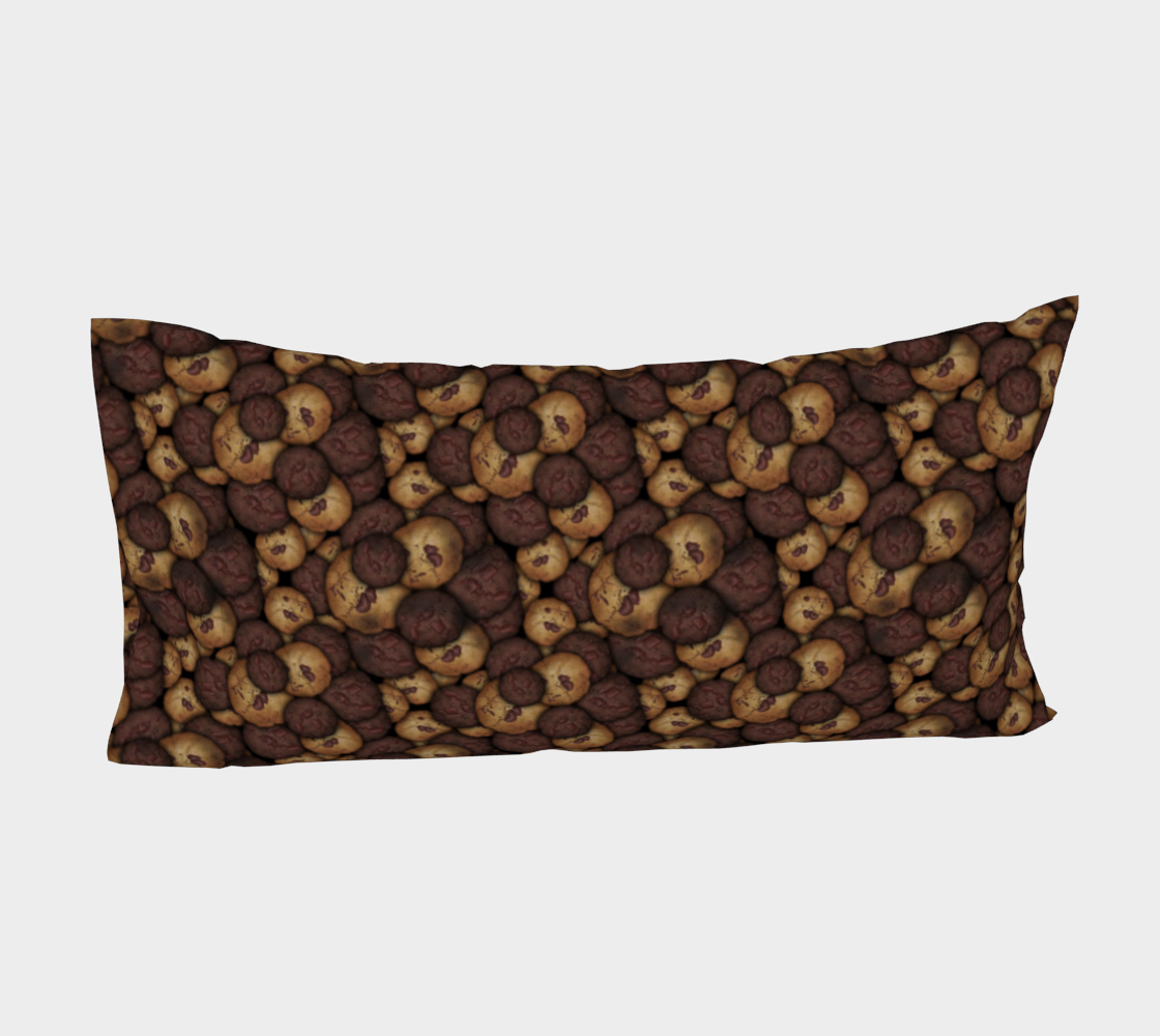 Aperçu de Chocolate Chip Cookies Pattern Bed Pillow Sleeve #4
