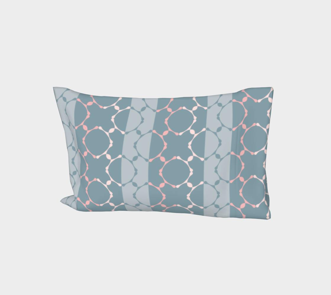Elegant ornamental pattern (blue and pink) preview