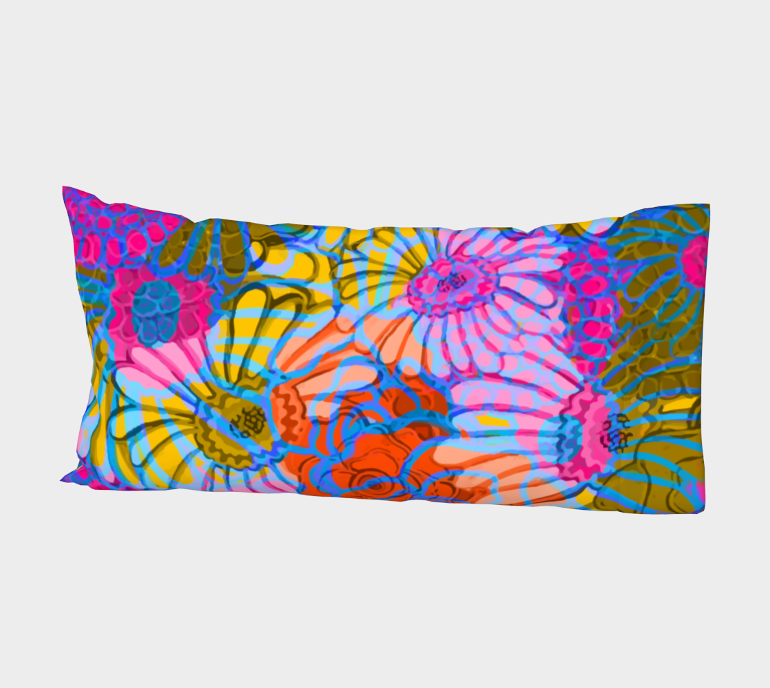 Funky Floral Bed Pillow Sleeve thumbnail #3