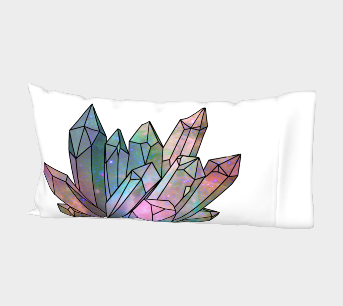 Cosmic Crystals Unicorn Rainbow Aura Day Bed Pillow Sleeve AOW preview #2