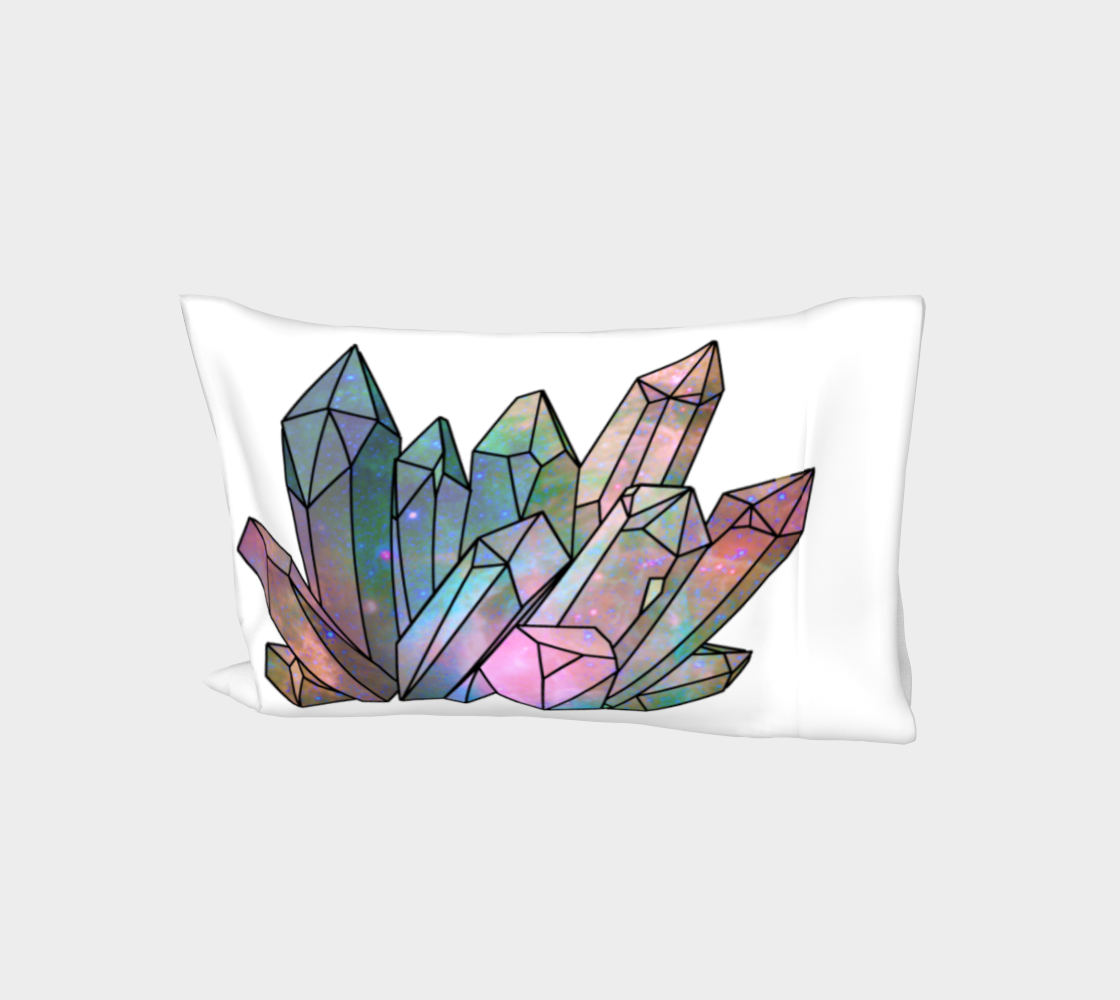 Cosmic Crystals Unicorn Rainbow Aura Day Bed Pillow Sleeve AOW preview #1