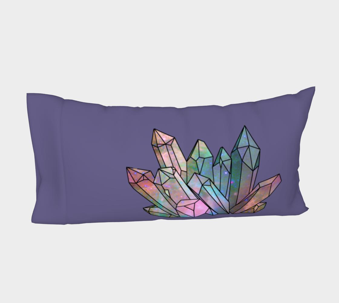 Cosmic Crystals Rainbow Bed Pillow Sleeve Lavender preview #4