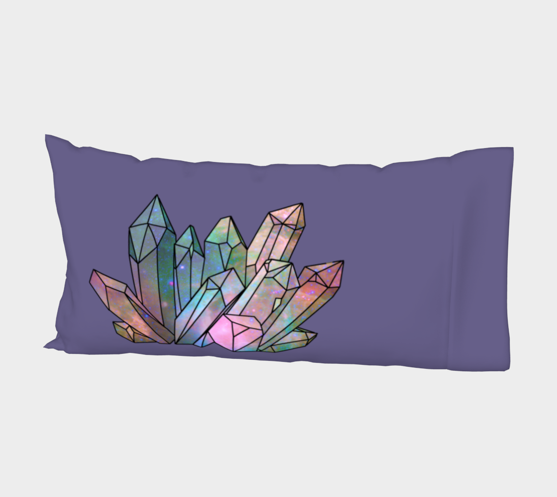 Cosmic Crystals Rainbow Bed Pillow Sleeve Lavender preview #2