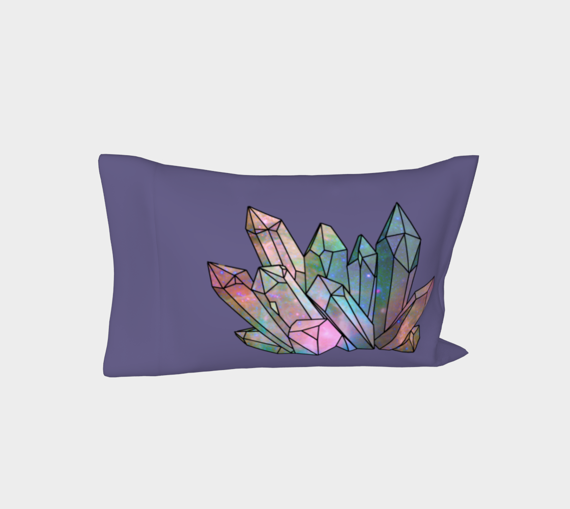 Cosmic Crystals Rainbow Bed Pillow Sleeve Lavender preview #3