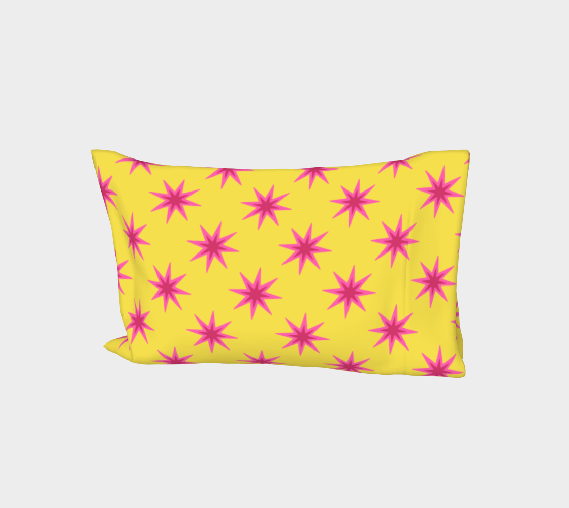 Double Pink Stars on Yellow preview #1