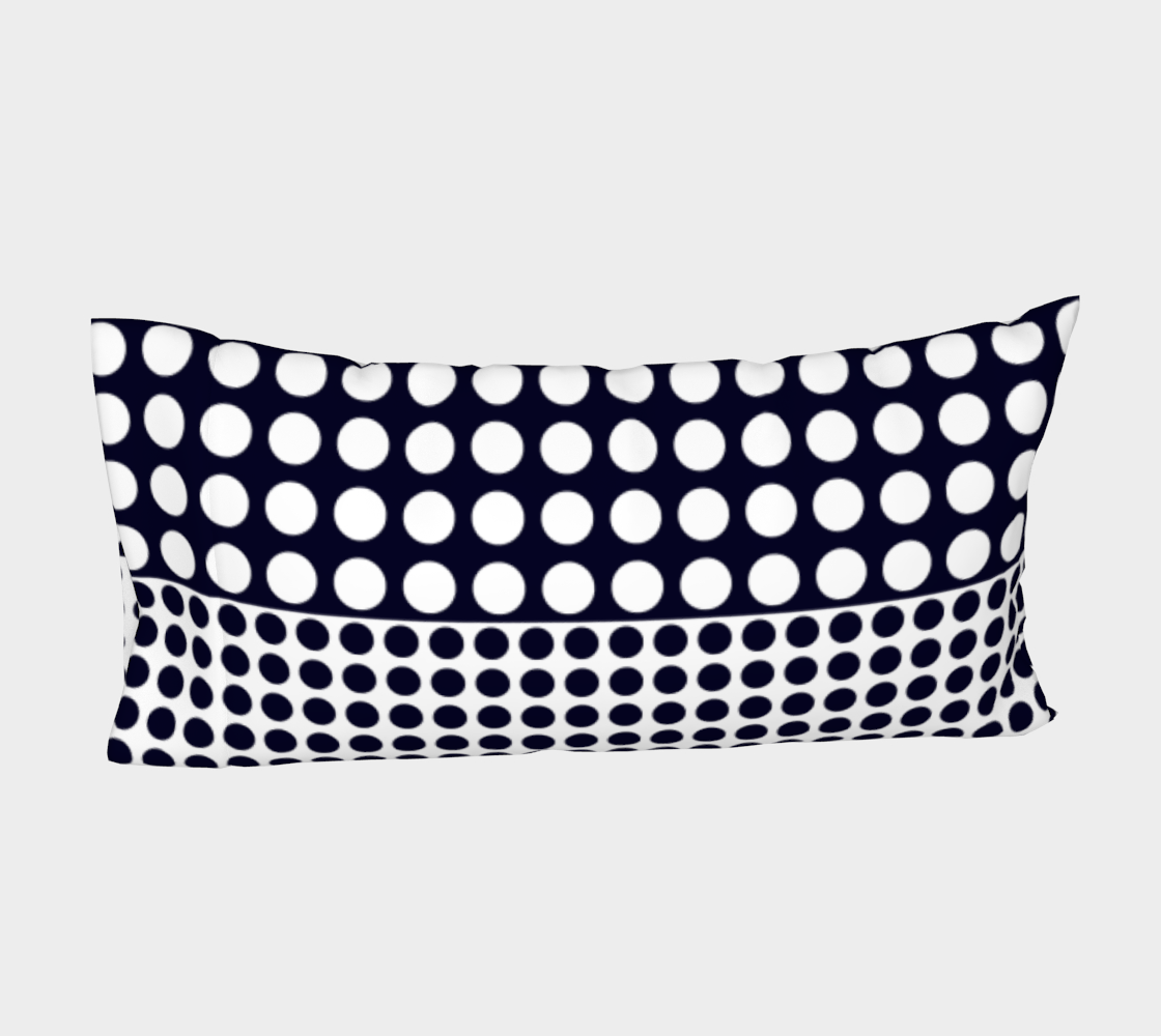 Navy blue and white polka dots preview #4