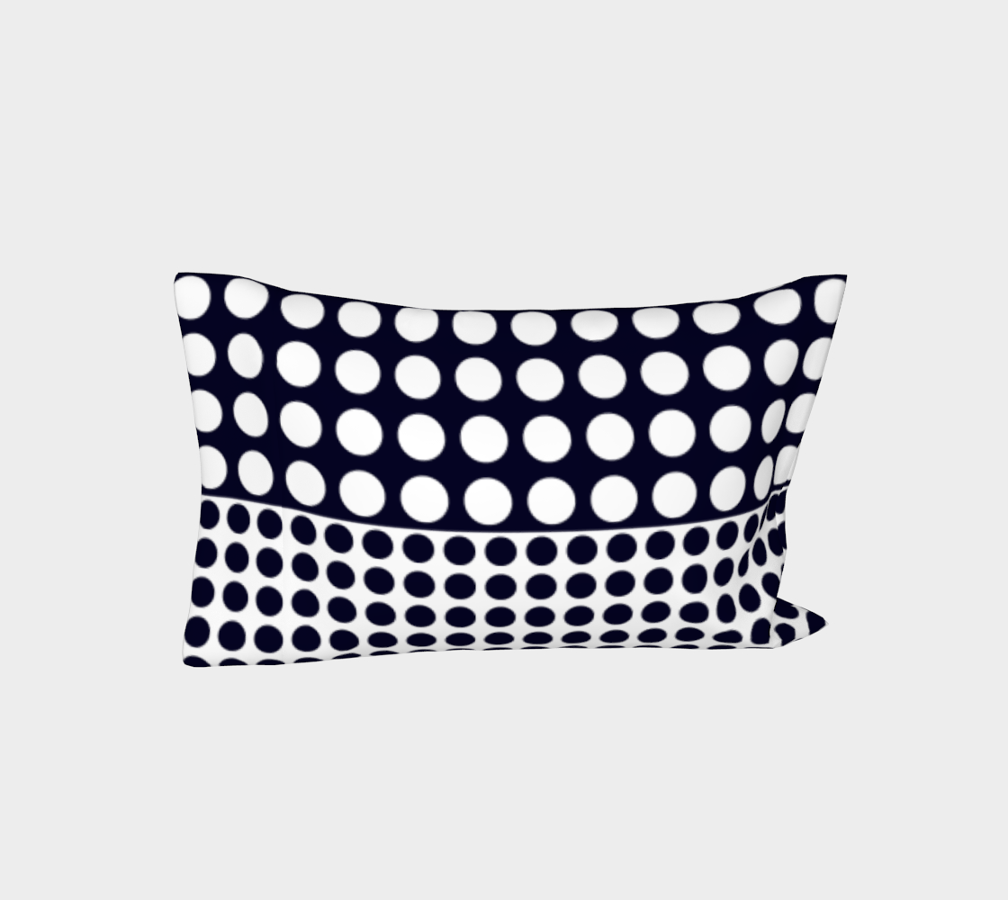 Navy blue and white polka dots preview #3