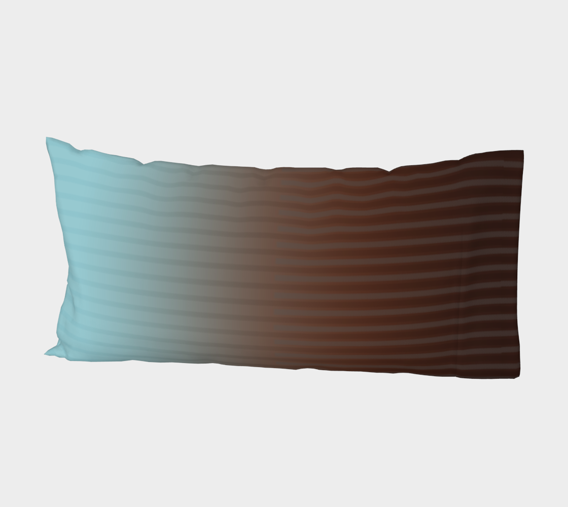 Light Teal Brown Ombre Stripe 3D preview