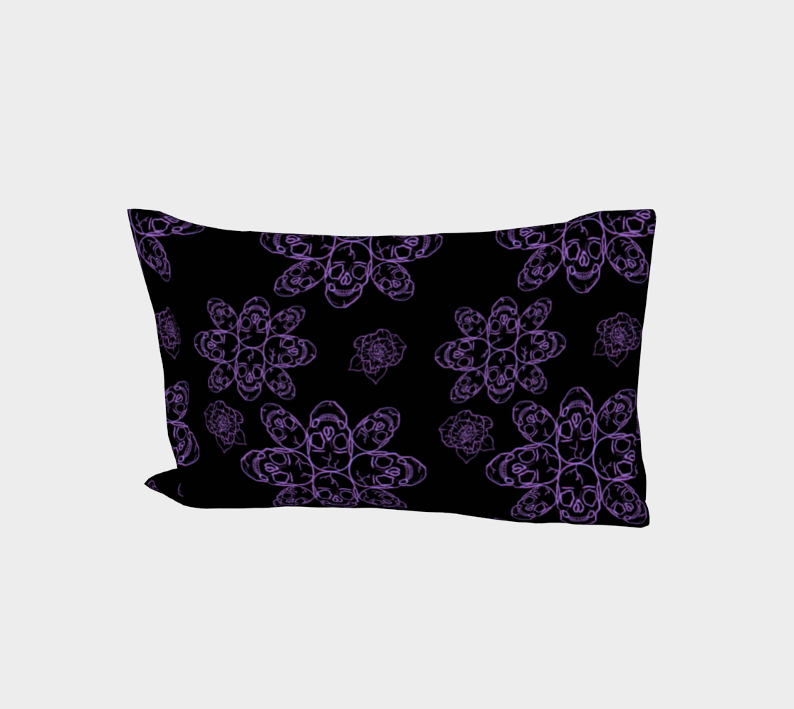 Bone Flower Purple Pillow Sleeve aperçu