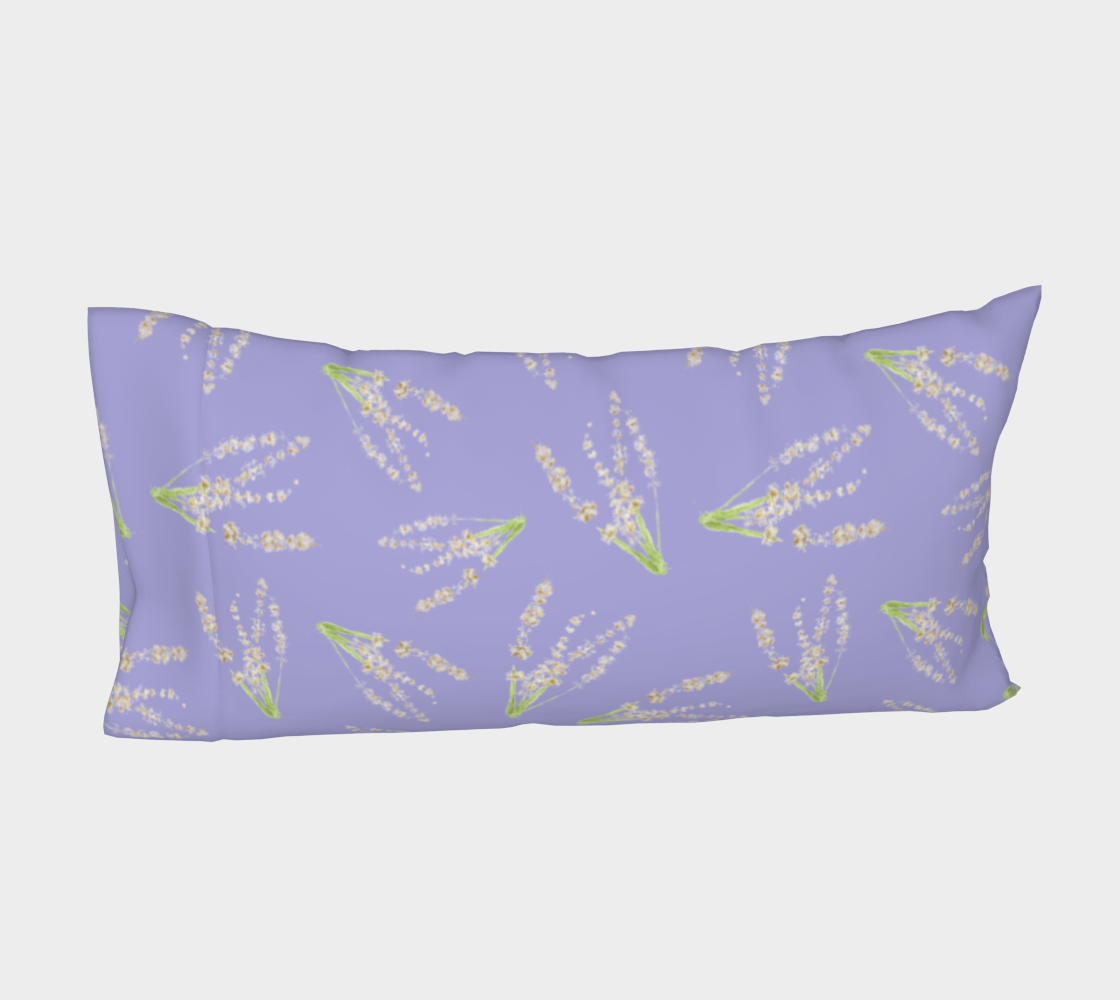Bed Pillow Sleeve * Abstract Floral Bed Linens * Purple Lavender Flower Petals * Lavender on LavenderDesign thumbnail #5