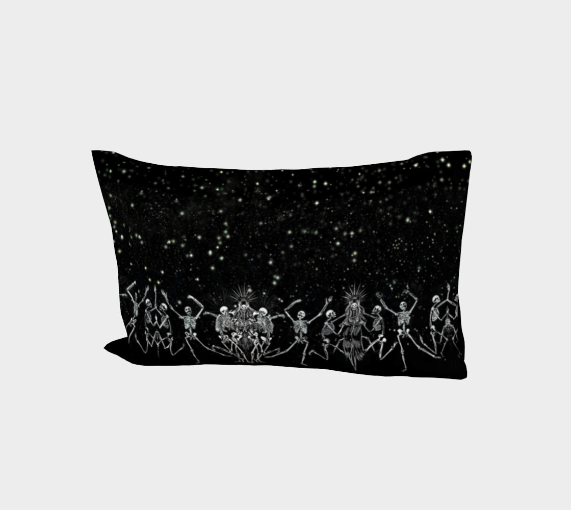 Bed Pillow Sleeve Case Skeleton Night Dancers preview
