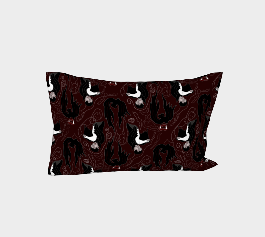 Aperçu de Vampire Pattern Bed Pillow Sleeve #3