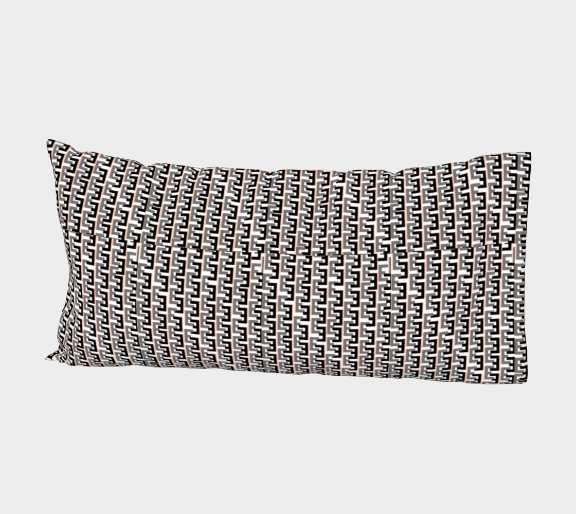 Aperçu de Vintage Gray Tooth Zipper Bed Pillow Sleeve #2