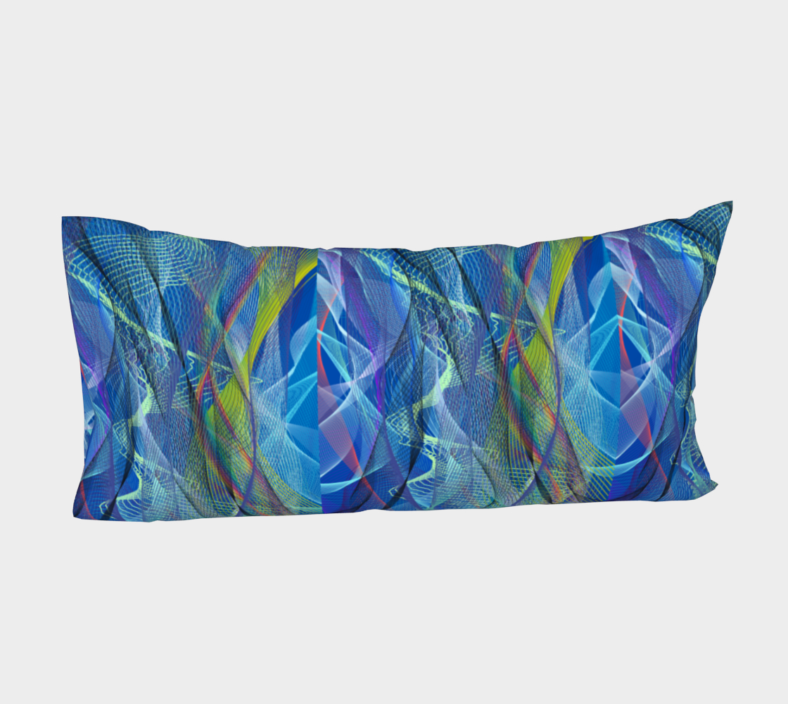 Aqua Summer Blue Bed Pillow Sleeve thumbnail #5