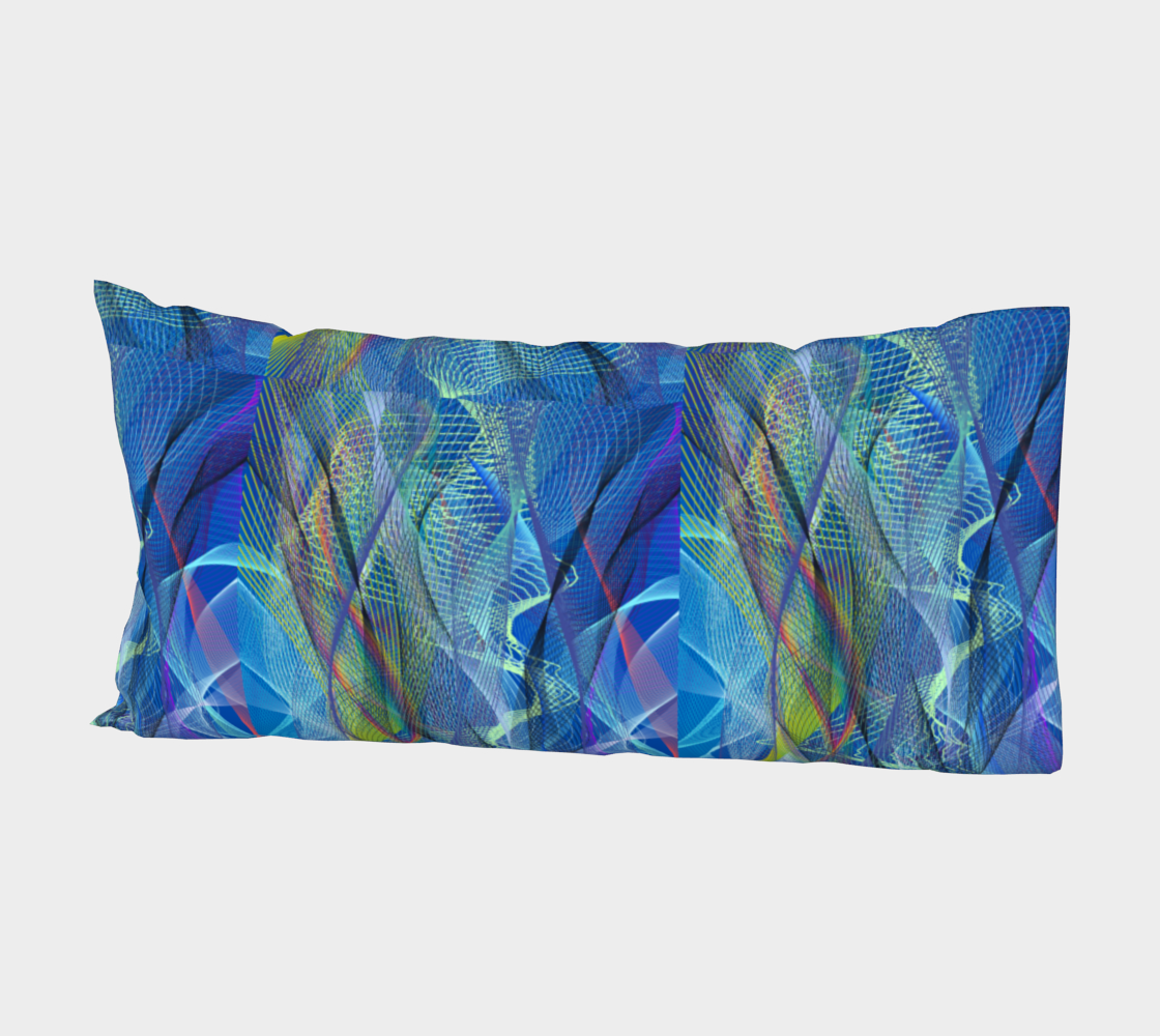 Aqua Summer Blue Bed Pillow Sleeve preview #2