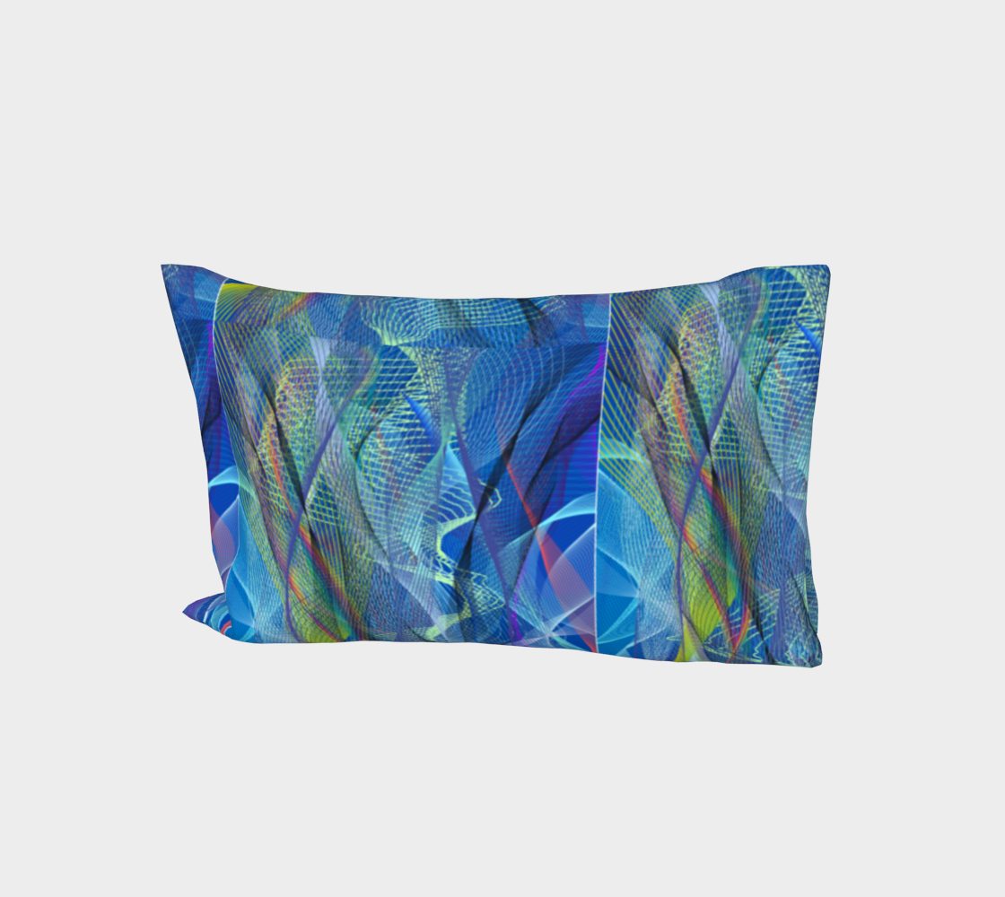 Aqua Summer Blue Bed Pillow Sleeve preview #1